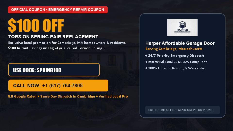 Harper Affordable Garage Door $100 OFF Dual Torsion Spring Replacement